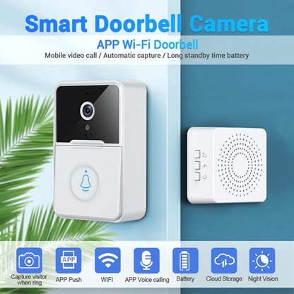 Wireless Security Smart WiFi Doorbell Intercom Video Camera Door Ring