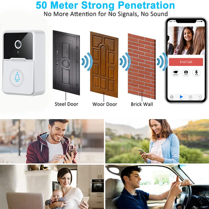 Wireless Security Smart WiFi Doorbell Intercom Video Camera Door Ring